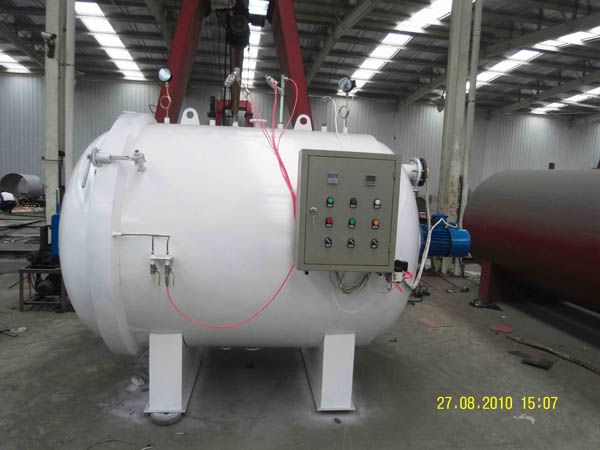 北京明盾防彈玻璃電加熱15公斤250℃高壓高溫硫化罐使用現(xiàn)場